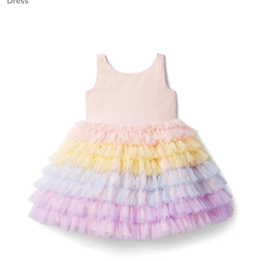 Janie and Jack rainbow tulle dress Gorgeous birthday or occasion dress.